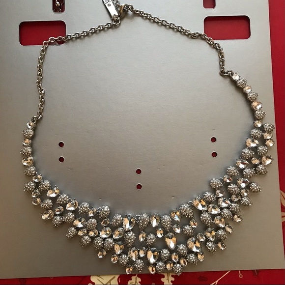 INC Crystal Cluster Teardrop Party Necklace NWT$79.50 retail - Picture 1 of 9
